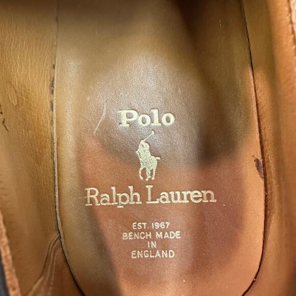 EUC Crockett & Jones x Polo Ralph Lauren Single Monk Bench Made in England 12 D main image 11